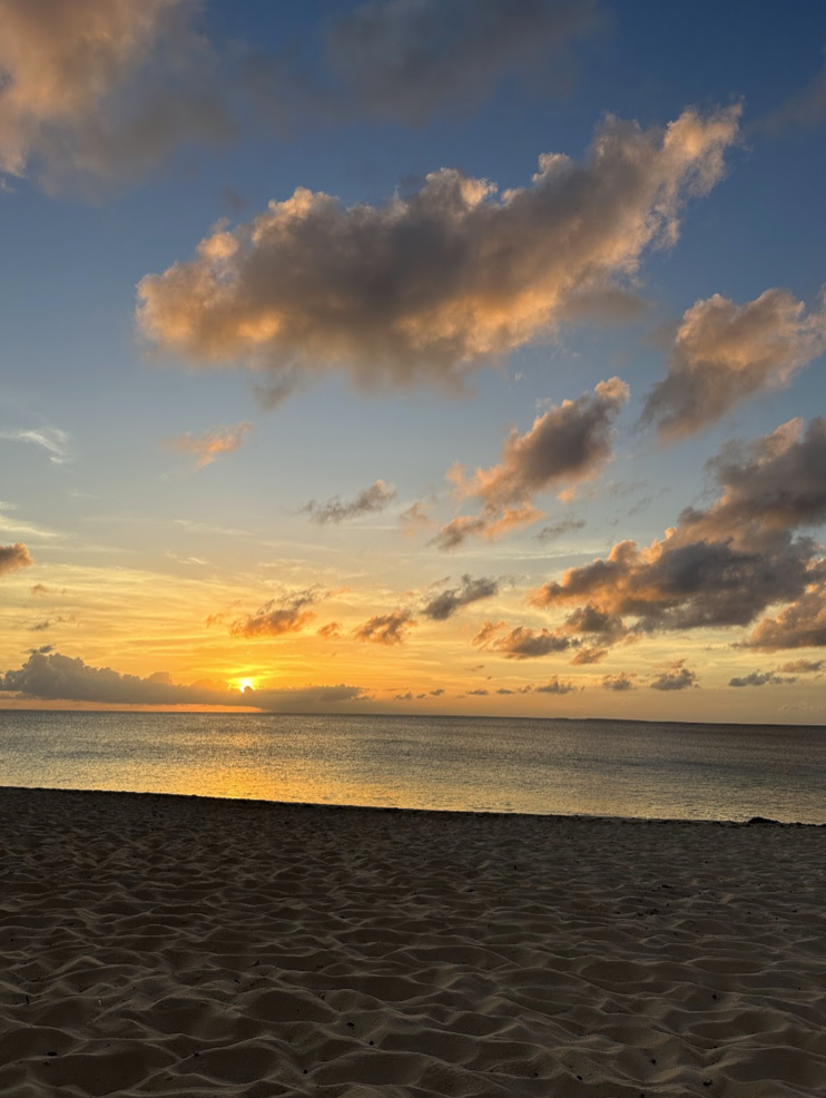 Meads bay beach sunset in Anguilla