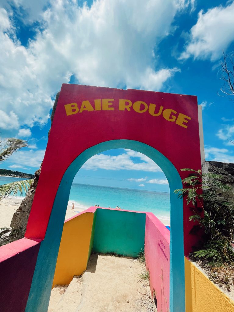 Baie Rouge beach in Saint Martin