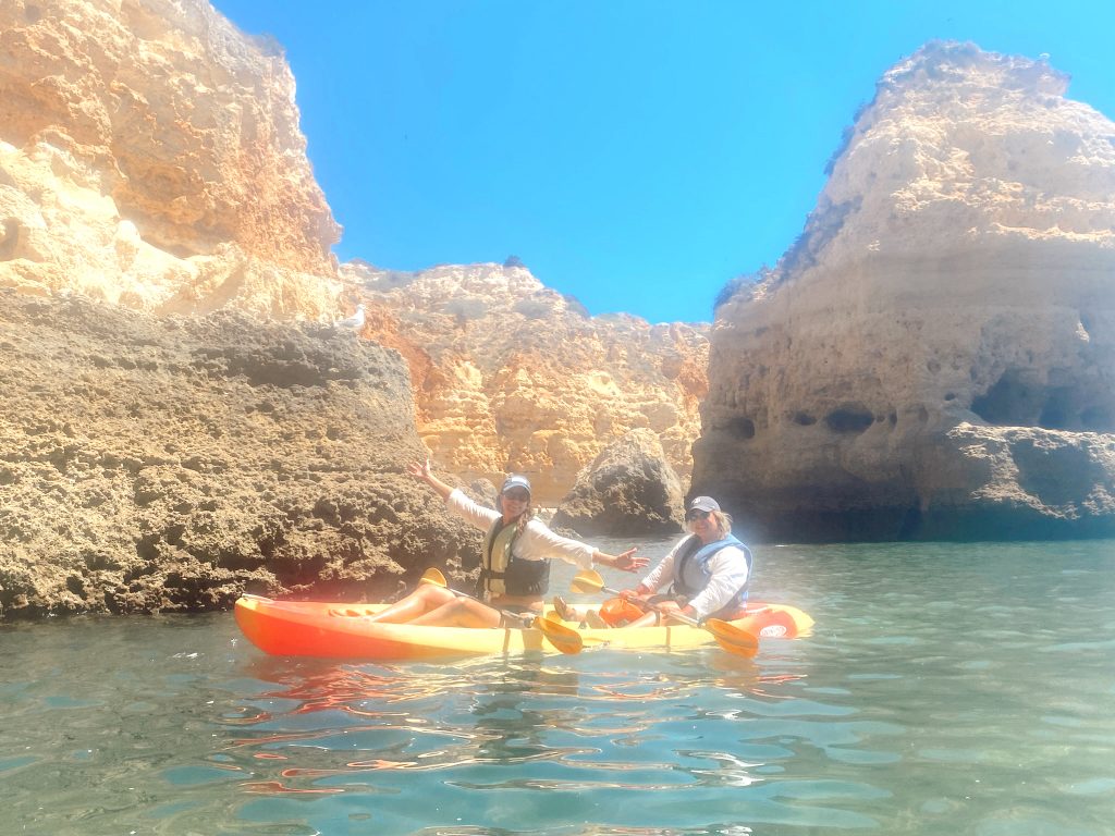 Kayaking in the Benagil Caves in the Algarve