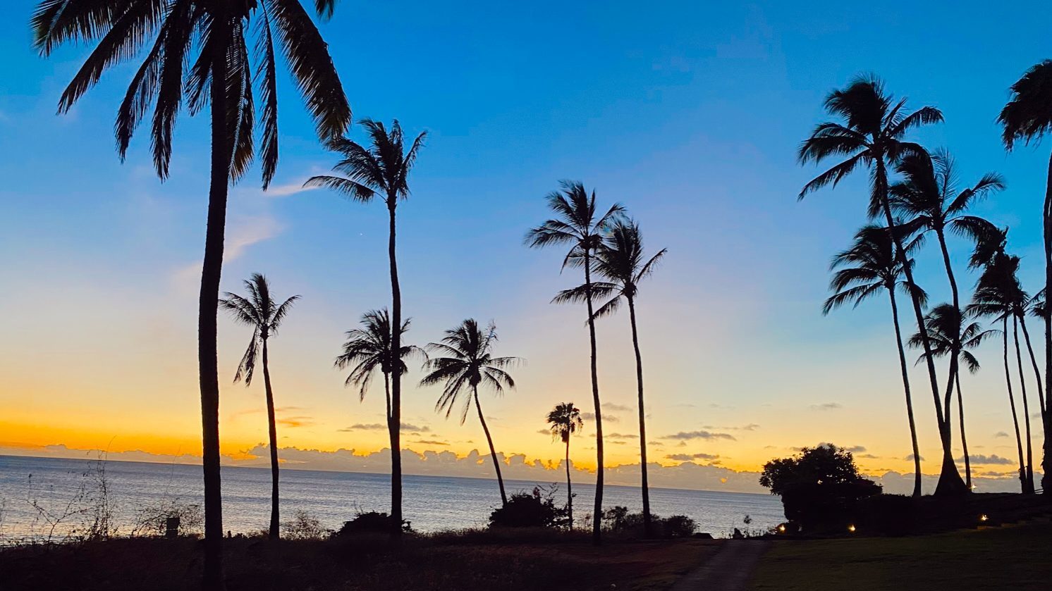 Sunset on Molokai Hawaii island