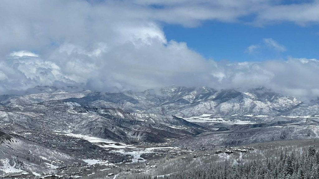 View when skiing Aspen Snowmass